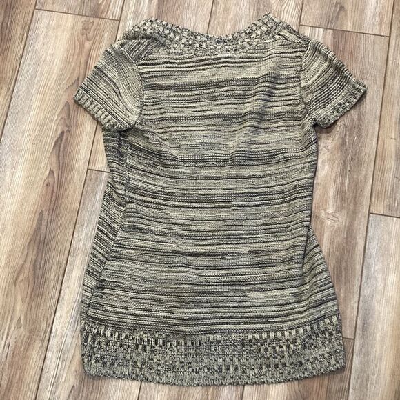 5/$15 United States Sweaters Women’s Tan Short Sleeve Sweater Tunic Size Medium - Picture 4 of 4